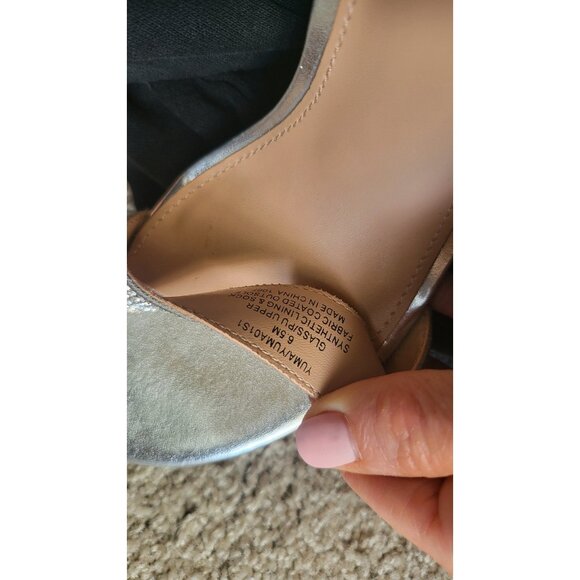 Steve Madden Yuma Rhinestone Crystal Ankle Strap High Heel Size 6.5 - Picture 10 of 10